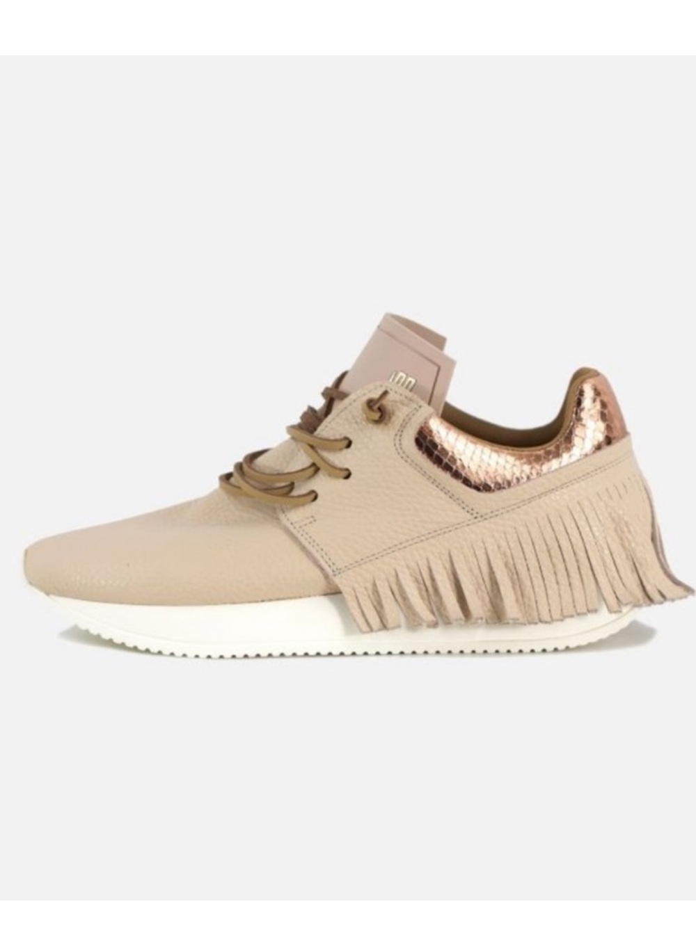 EsseUtEsse | Leather Fringe Lace-up Fashion Sneakers Shoes Blush Pink Size 10